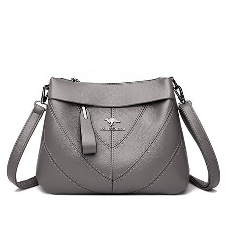 Women's Leather Multi Compartment Shoulder Bag