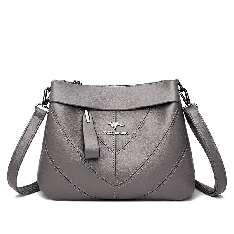 Women's Leather Multi Compartment Shoulder Bag