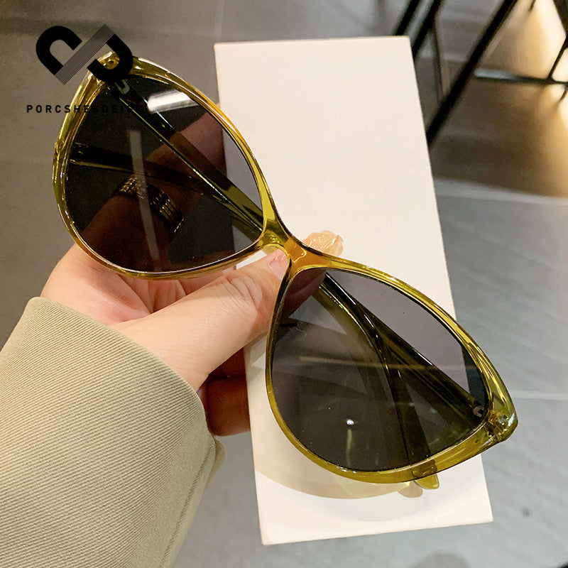 Women's Large Frame Cat Eye Retro Sunglasses