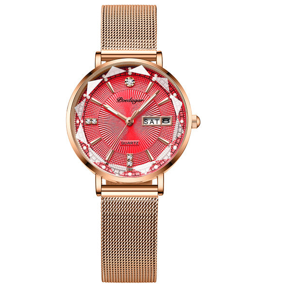Women's Trendy Double Calendar Watch