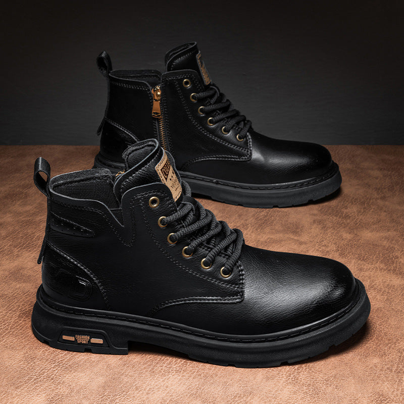 Men's Genuine Leather British Style Martin Boots