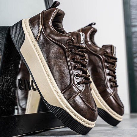 Men's Leather Fashion Versatile Casual Shoes