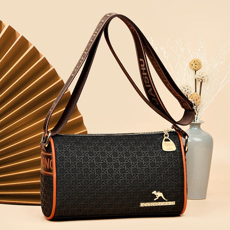 Women's Leather Boston Shoulder Crossbody Bag