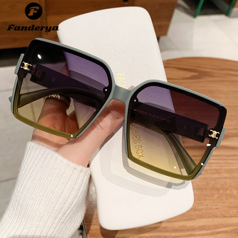 Women's Square Large Frame UV-proof Sunglasses
