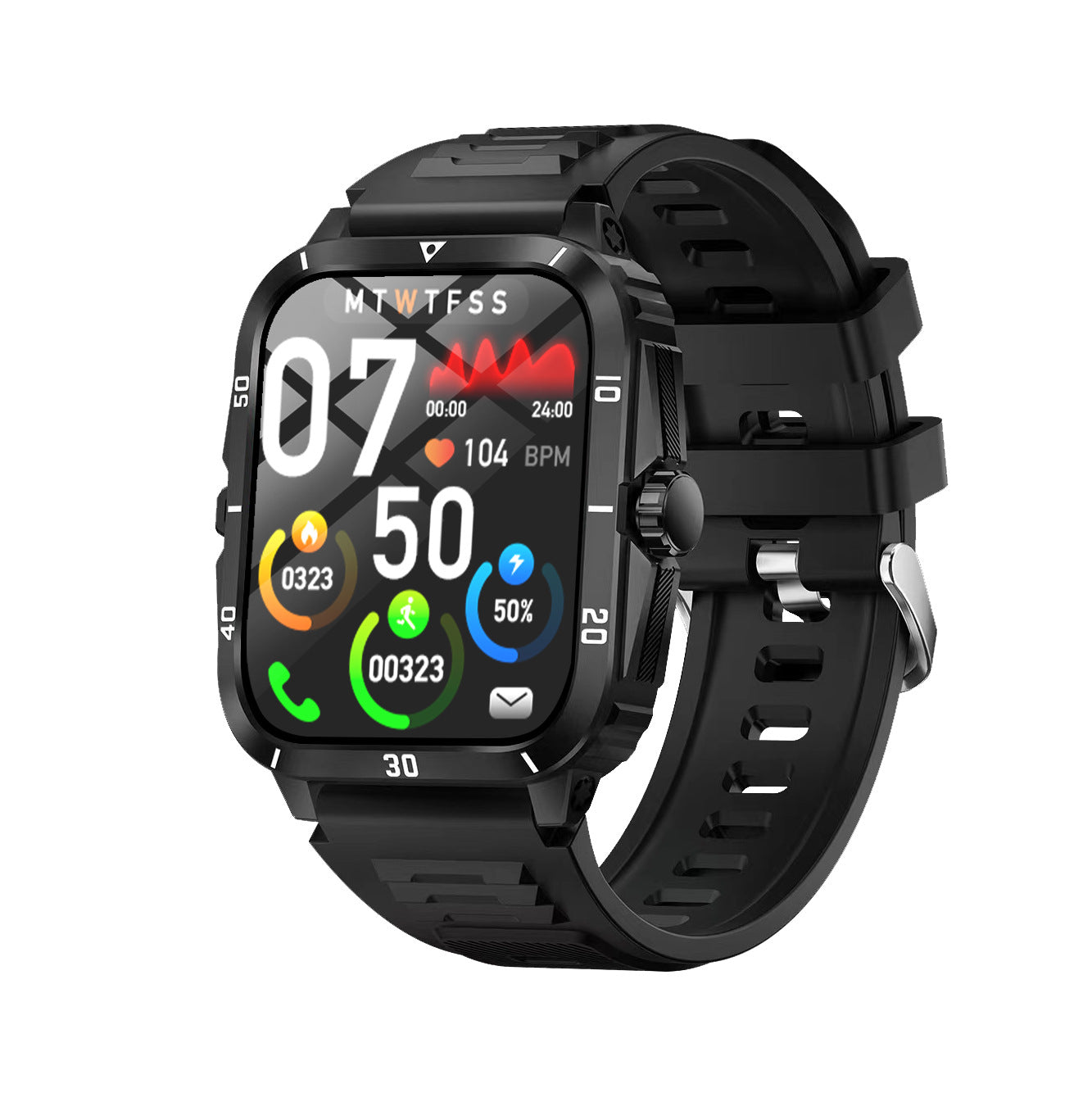 Outdoor Sports Watch KT71 Squre Smart Watch