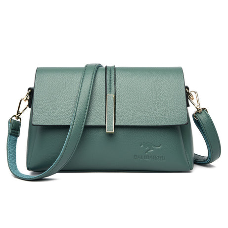 Women's Leather Portable Square Shoulder Bag