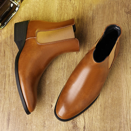 Men's Leather British Style Chelsea Boots