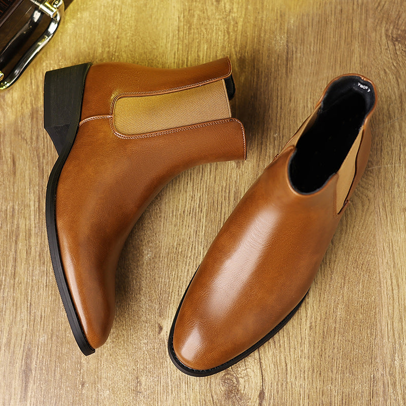 Men's Leather British Style Chelsea Boots