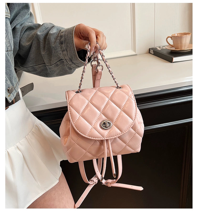 Women's Rhombus Trendy Leather Bag