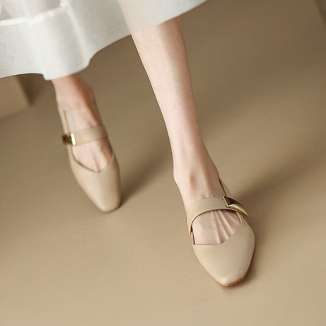 Women's Leather Versatile Mary Jane Shoes (In Stock)