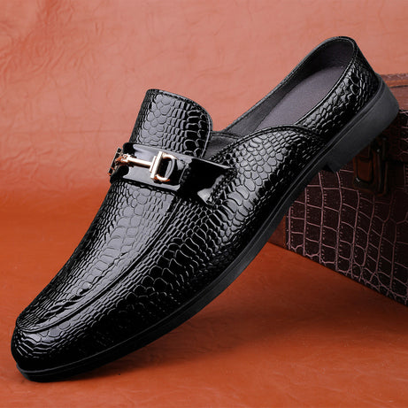 Men's Loafers Glossy & Crocodile Pattern Shoes