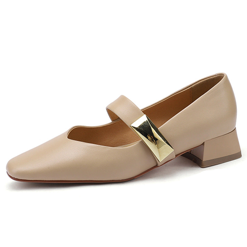 Women's Leather Versatile Mary Jane Shoes (In Stock)