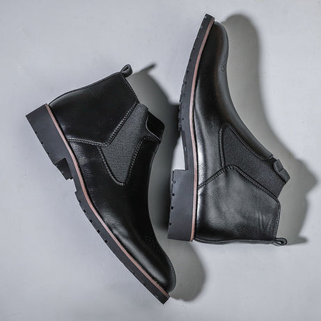 Men's High-top Foot-fitting Carved Short Boots