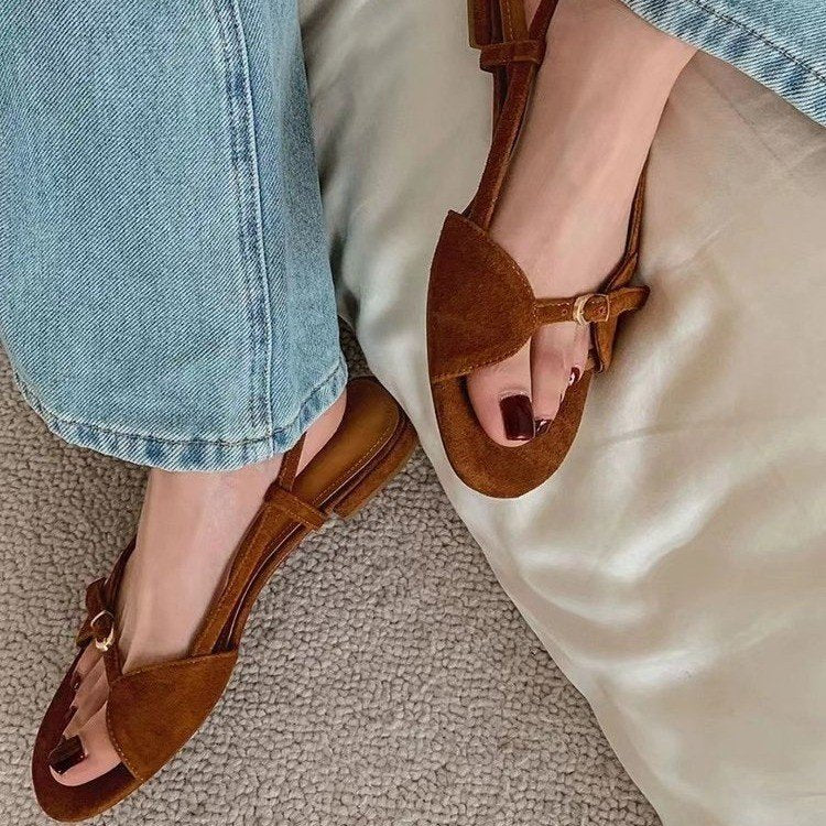 Women's Simple Leather Belt Shoes