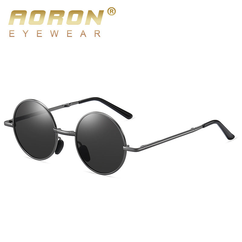Men's Foldable Round Frame Sunglasses