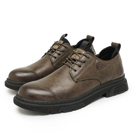 Men's Casual Leather Trend Thick-Soled Martin Boots