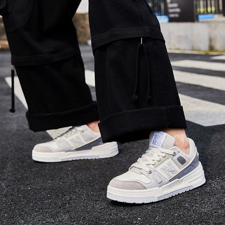 Men's Super Fiber Leather Casual Sneakers