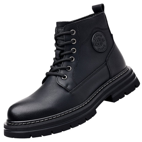 Men's Leather High-Top Fashionable Trendy Shoes