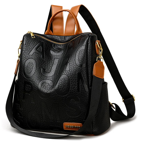 Women's Leather Multi Functional Backpack