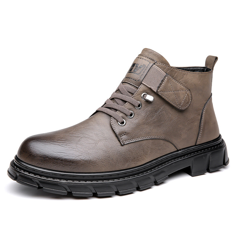 Men's British Style Leather Tolling Martin Boots