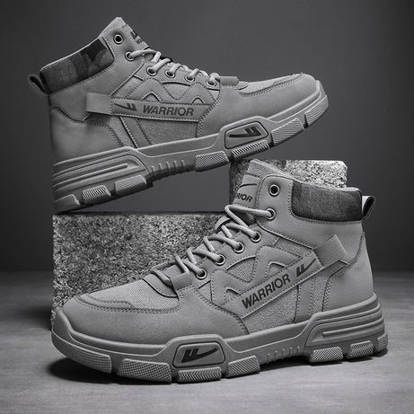 Men's Leather British Style High-Top Martin Boots (In Stock)