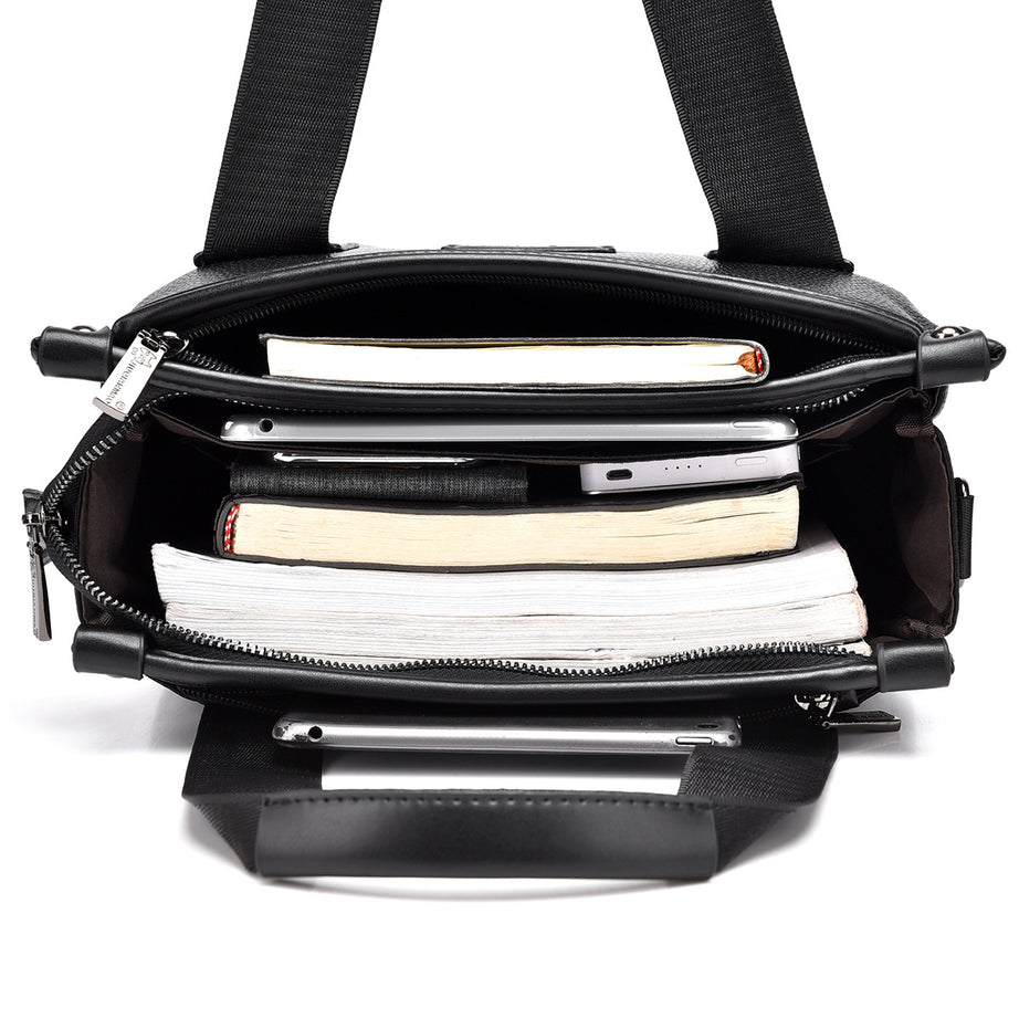 Men's Business Texture Vertical Leather Bag