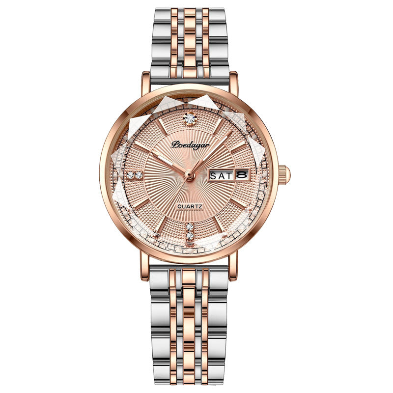 Women's Trendy Double Calendar Watch