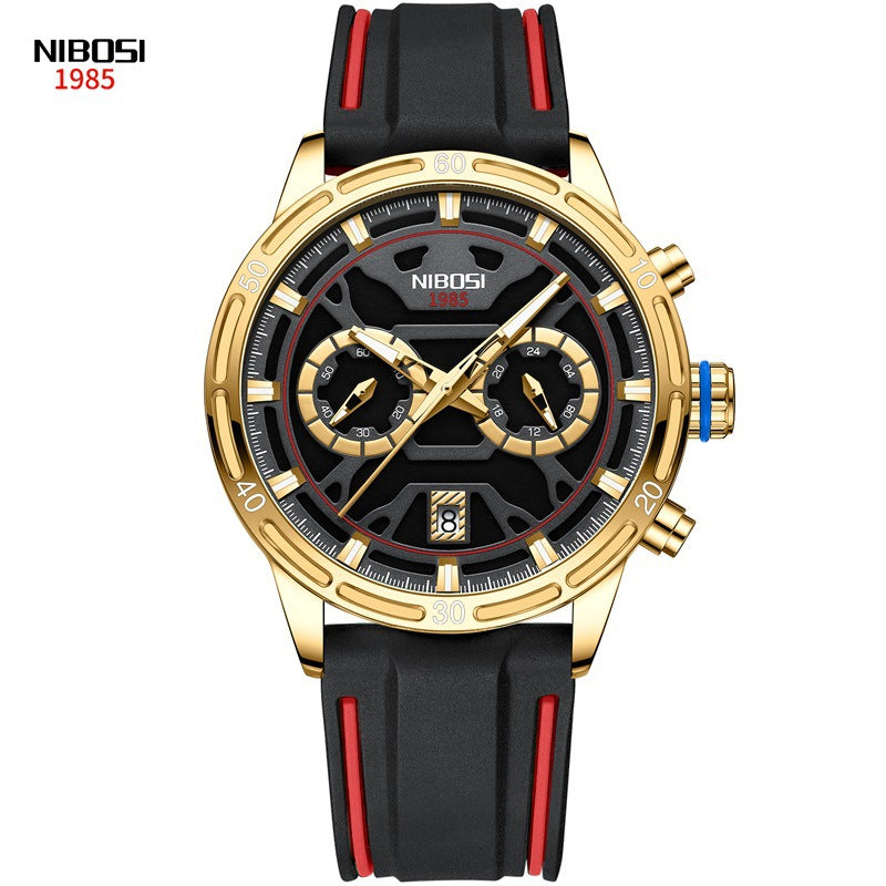 Men's Butterfly Double Snap Buckle   Watch