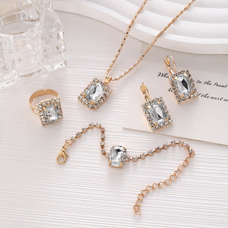 Women's Cross-Border Rhinestone Jewelry Set