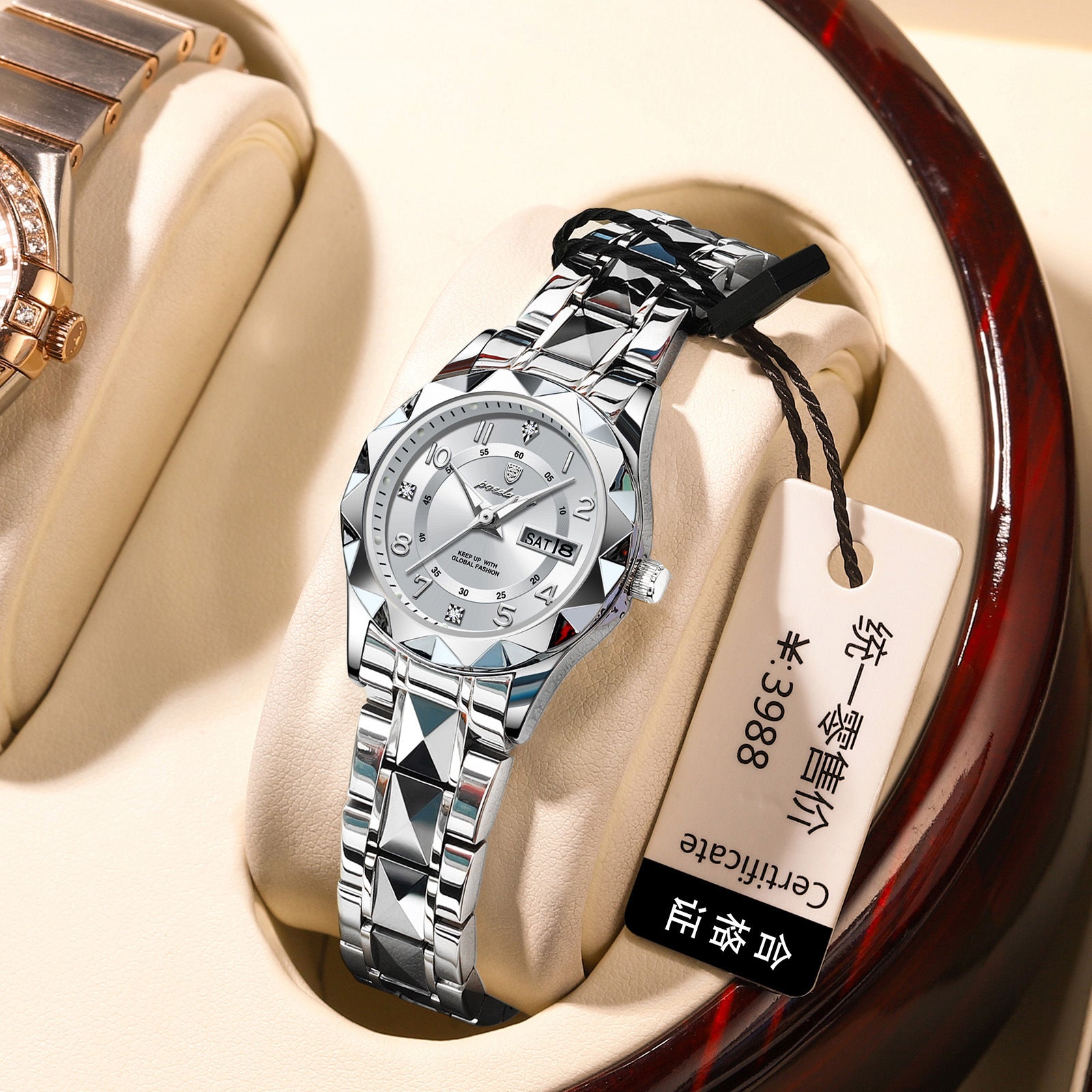 Women's Waterproof Double Calendars Watch