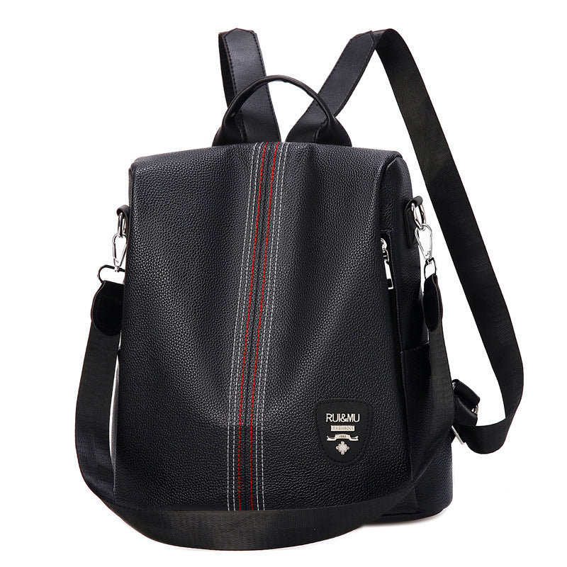 Women's Leather Large Capacity Backpack