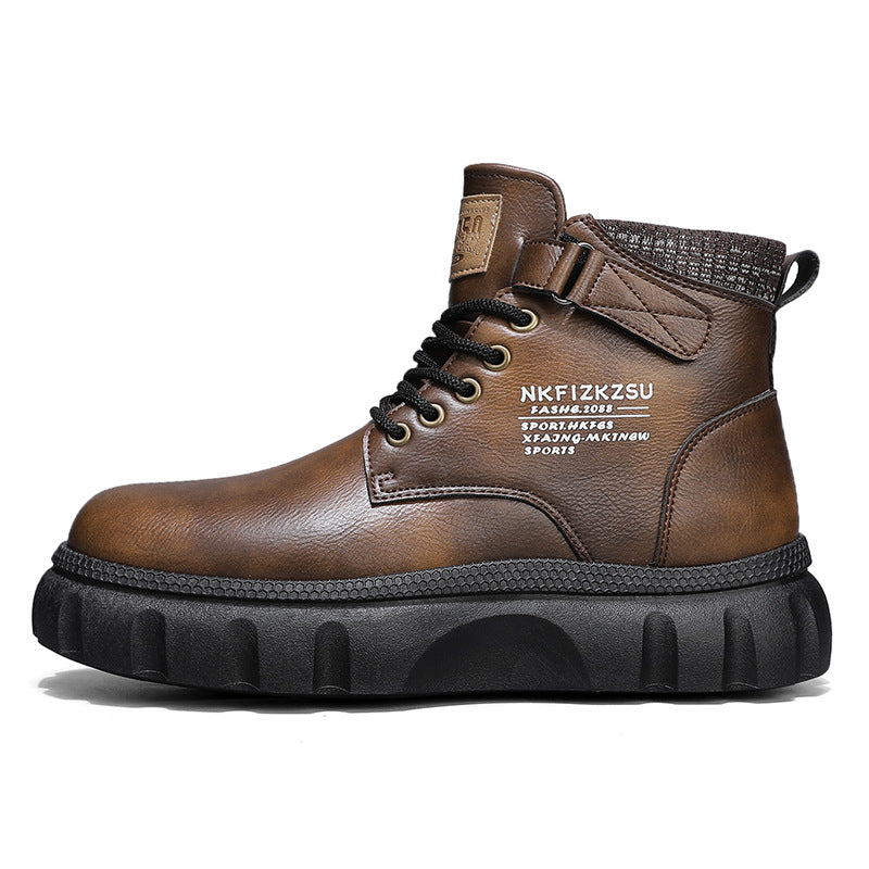 Men's Platform Trendy Casual Leather Boots