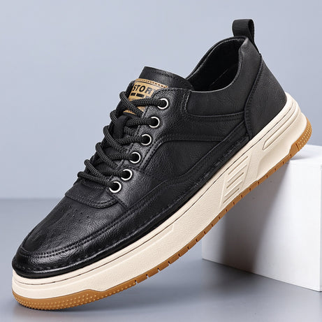 Men's Leather Low-Top British Style Casual Shoes