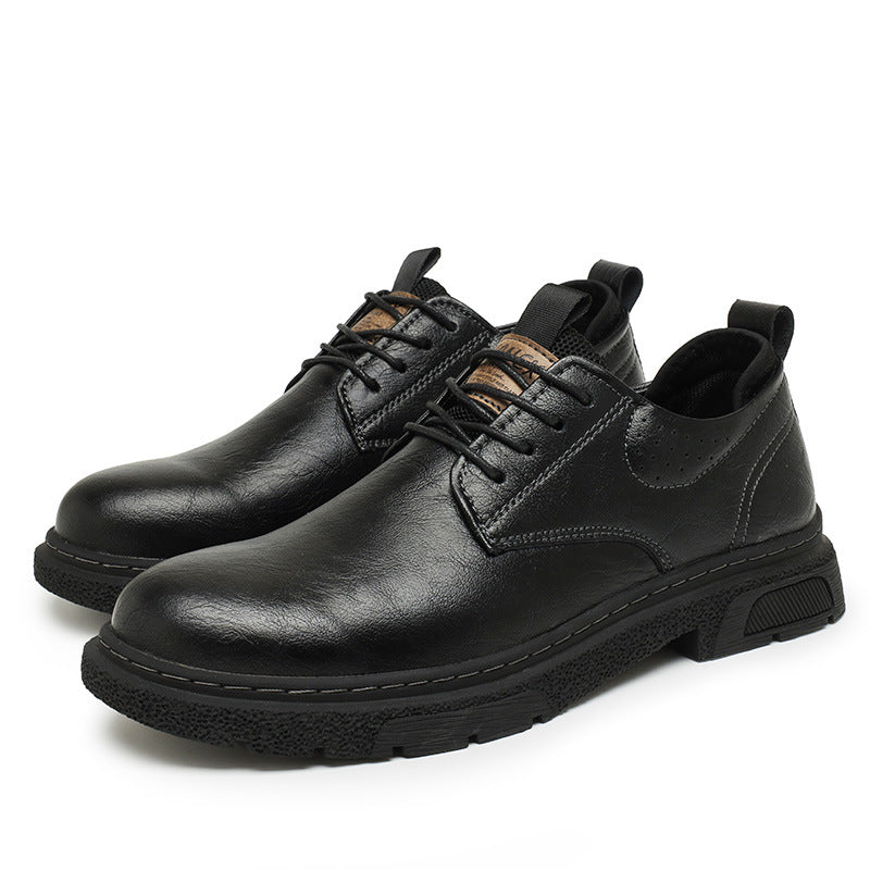 Men's Casual Leather Trend Thick-Soled Martin Boots