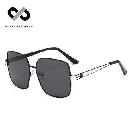 Men's Tide Retro Metal Large Frame  Sunglasses