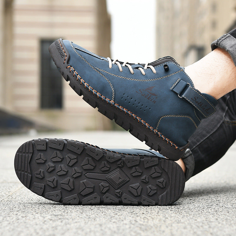 Men's Leather Foot-Fitting Lazy Casual Shoes