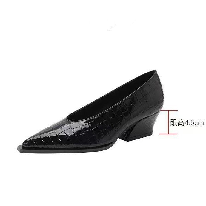 Women's Fashion Solid Office Heels Shoes