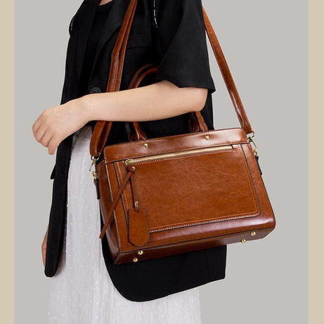 Women's Leather Stylish Big Handbags Set