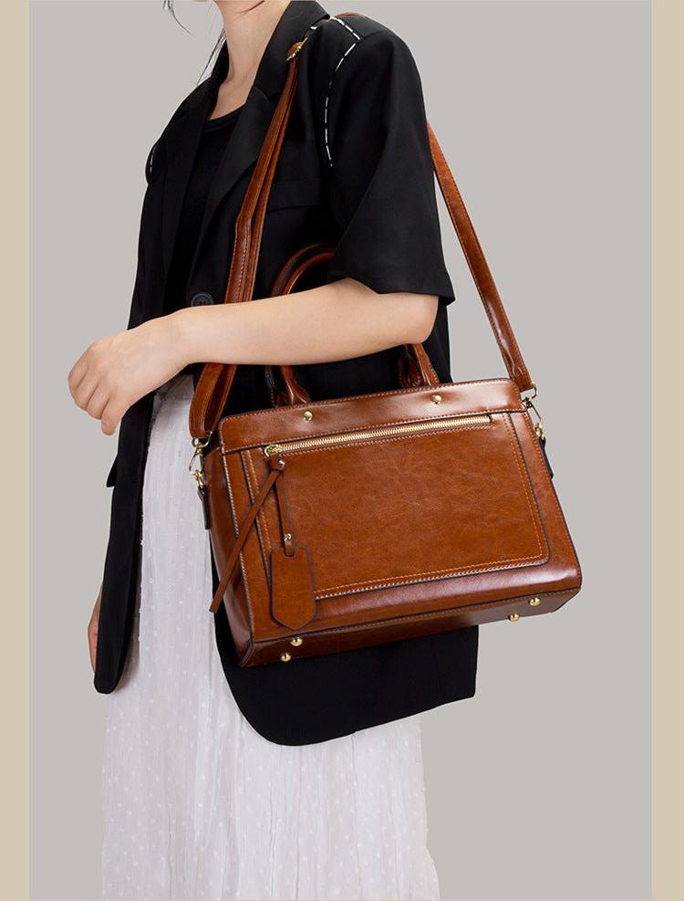 Women's Leather Stylish Big Handbags Set