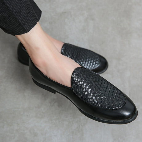 Men's Leather Outer Wear Lazy Low-Top Shoes