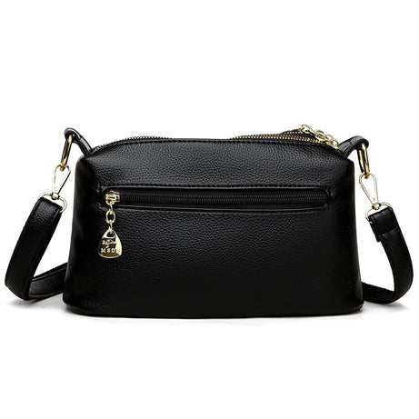 Women's Versatile Three-Layer Soft Leather Bag