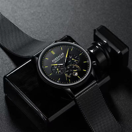 Men's Waterproof Multi-functional Quartz Watch