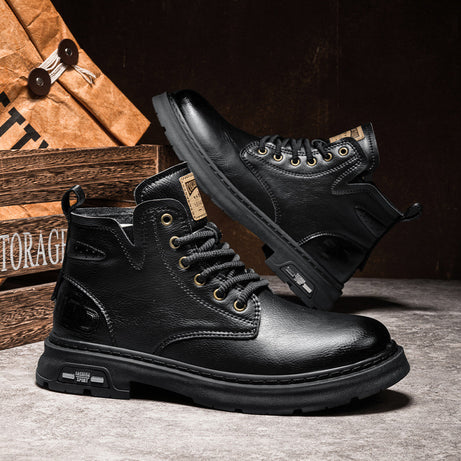 Men's Genuine Leather British Style Martin Boots