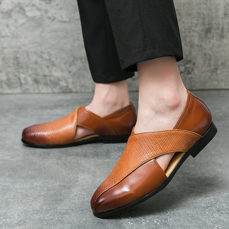 Men's Casual Leather Sandals Shoes (In stock)