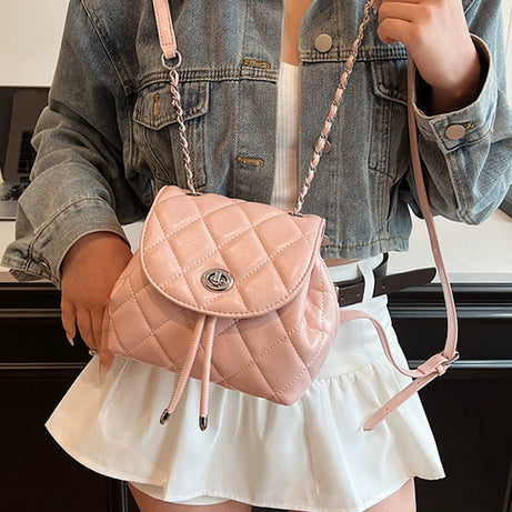 Women's Rhombus Trendy Leather Bag