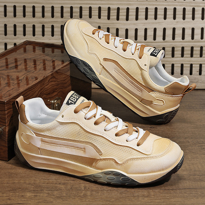 Men's Artistic Style Color Matching Flat Shoes