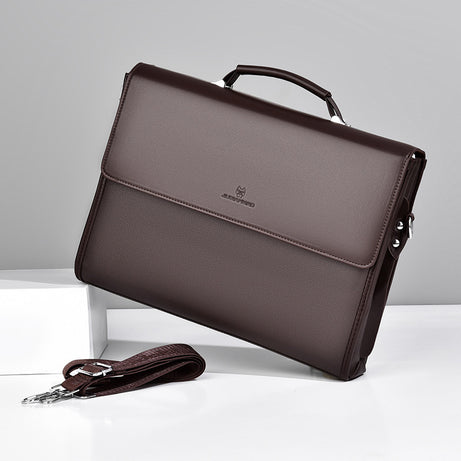 Men's Briefcase Style Business Leather Bag