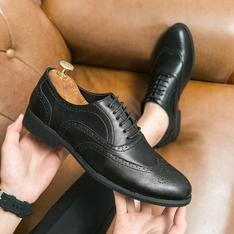 Men's Leather Pointed High-End Formal Shoes