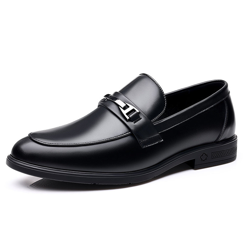 Men's Pointed Leather British Style Gentleman Shoes