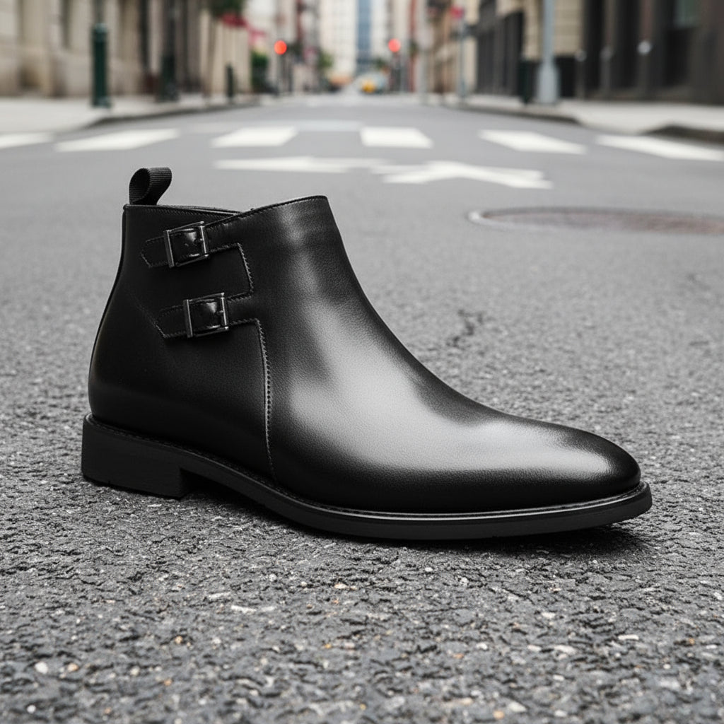 Men's Leather Outdoor Pointed Chelsea Boots